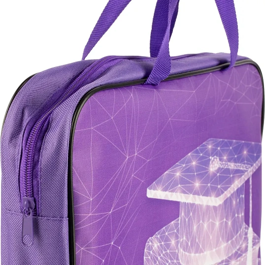 Папка школьника А4 с ручками + твердое дно,ШИРОКАЯ,ткань ПШ-11, ЗНАНИЯ 2024