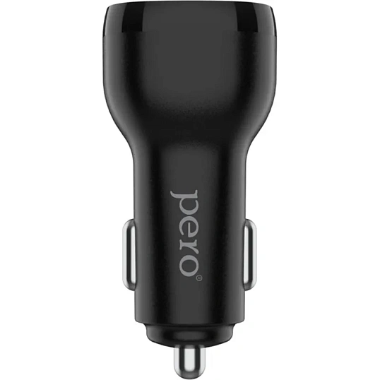 Зарядное устройство автомобильное PERO AC05 USB-A QC3.0/USB-C PD/38W/черное