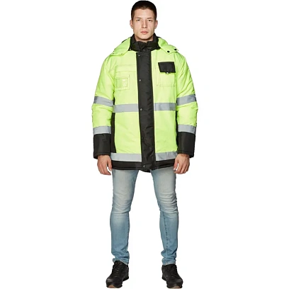 Куртка рабочая зимняя муж з44-КУ черн./лим. (р.48-50) 170-176