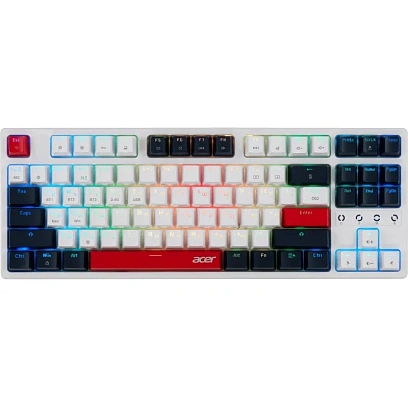 Клавиатура Acer OKR302 механич. USB беспр. BT/Radio Multimedia/gamer бел