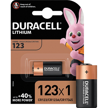 Батарейка DURACELL CR123 литий для фотоапп. бл/1шт