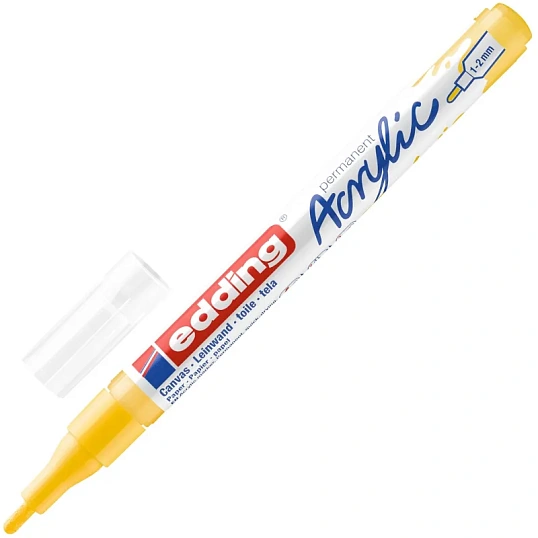 Маркер акриловый Edding 5300/905.кругл.нак. 1-2 мм. Цвет Желтый