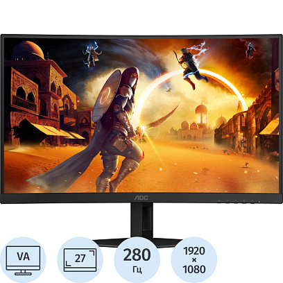 Монитор AOC (C27G4ZXE)27/FHD/VA/280Hz/300cd/0.3ms/HDMI/DP