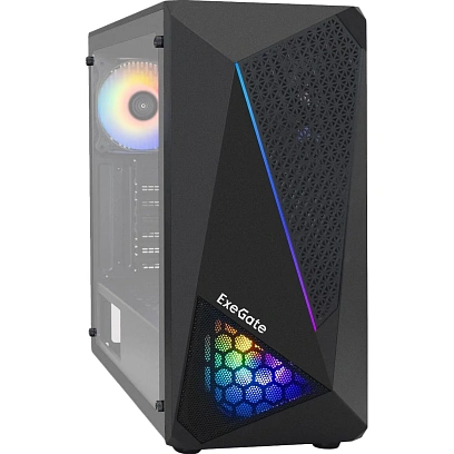 Корпус Miditower ExeGate EVO-8225 (ATX, без БП,RGB)(EX292858RUS)