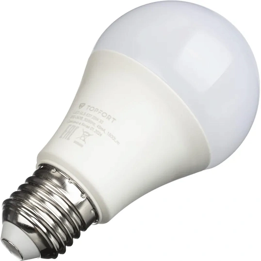 Лампа светодиодная Topfort E27 20W 3000K груша