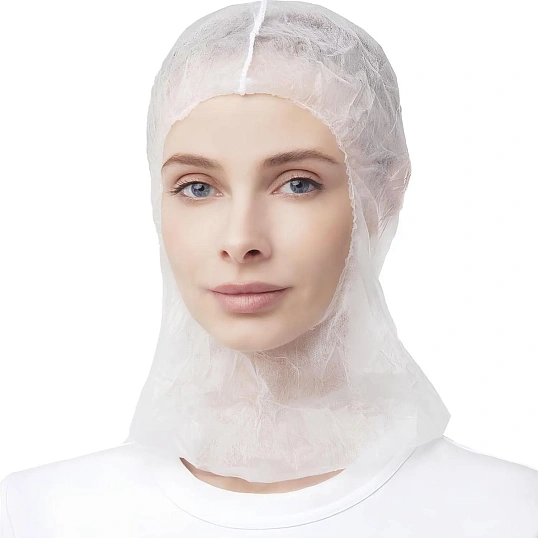 Балаклава /шапочка с резинкой вокруг лица 17г/м2 42x36 см,белая,(100шт/уп)