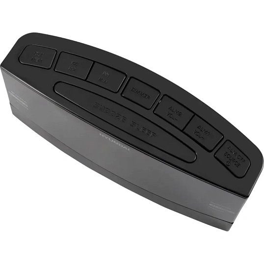 Радиобудильник Hyundai H-RCL238 черный LCD подсв:белая часы:цифровые FM