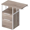 Тумба приставная Комус Мебель K-Loft 241T010 750х405х752 дуб сон темн/белый