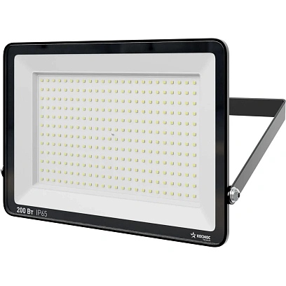 Прожектор светодиодный КОСМОС PREMIUM 200Вт, 20000 Лм, IP65, 6500К