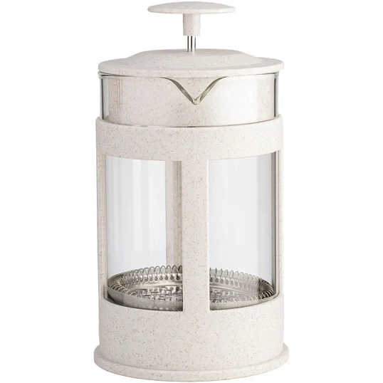 Френч-пресс <600мл> стальной фильтр 18/10, боросил. Стекло LR06-50-600