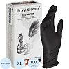 Перчатки нитрил., н/с, н/о,3,5г./шт,черн.FOXY-GLOVES XL 50пар/уп ШК4273