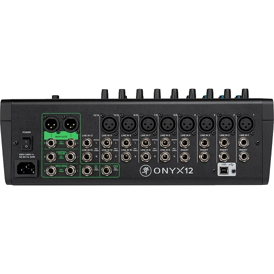 Микшерный пульт Mackie ONYX12, 12-кан. поканальн. запись, проц. эффект, USB