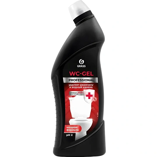 Профхим сантех кисл гель д/очистки минерал.отлож Grass/WC-Gel PROF, 0,75л