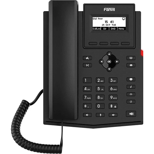 IP-телефон Fanvil X301 черный LCD 128x48