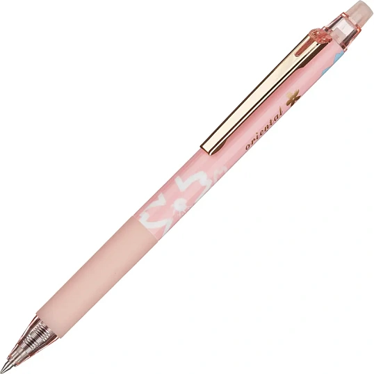 Ручка гелевая автоматическая стир.чер. M&G Sakura,0,5мм,син, в асс,манж