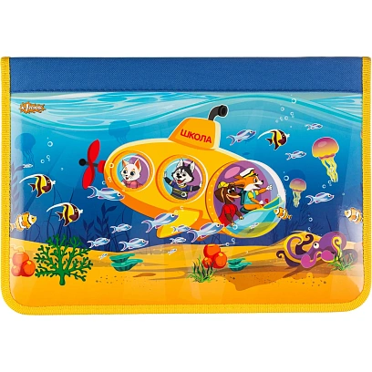 Папка для труда Шустрики, А4,резинки,ткань/ламин.,340х235х30,ПТ-Р4