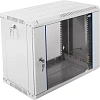 Шкаф настенный телеком. ЦМО разб. 9U (600х350) дверь стекло (ШРН-Э-9.350)