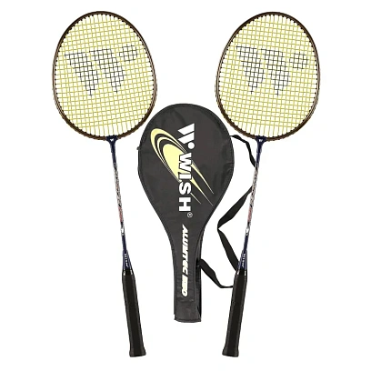 Набор бадминтонный WISH Alumtec  550 (2 ракетки), синий 1/25,УТ-00010005