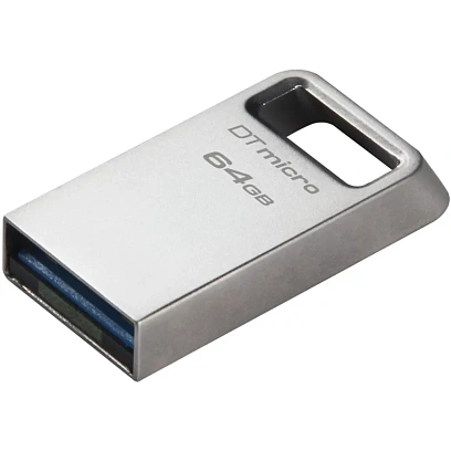 Флеш-память Kingston DataTraveler Micro G2, 64 Гб, USB 3.2, до 200 МБ/с