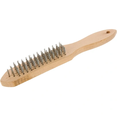 Щетка БИБЕР 70950 5-рядная стальная с деревянной ручкой