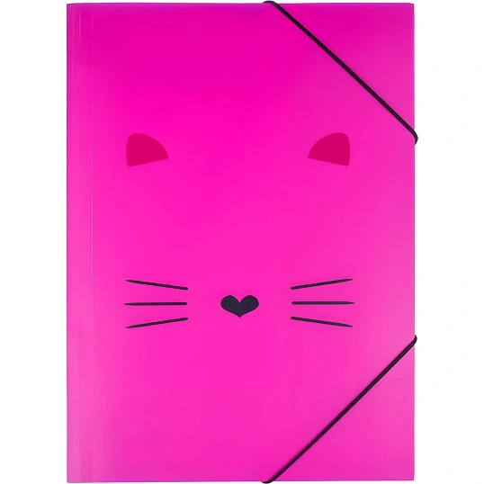 Папка на резинках А4 №1School Kitty розовая