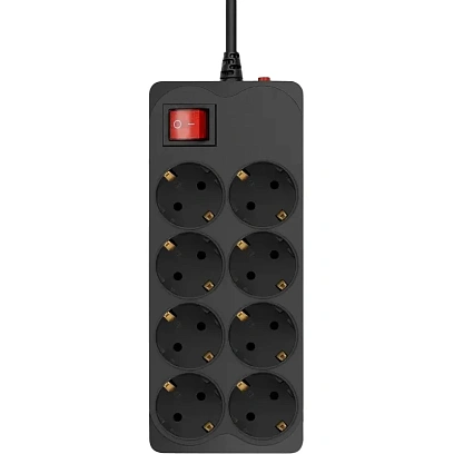Сетевой фильтр Buro 800SH-5-B 5м (8 розеток) черный(коробка)