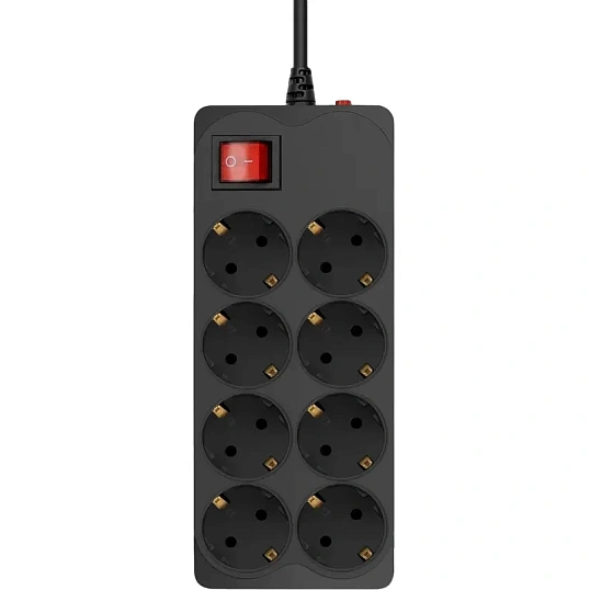 Сетевой фильтр Buro 800SH-5-B 5м (8 розеток) черный(коробка)