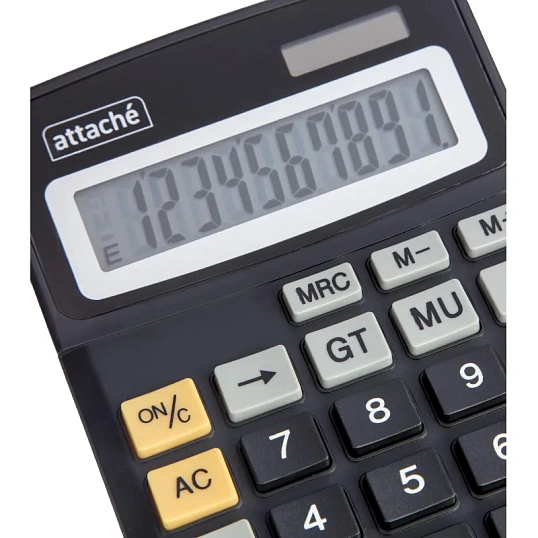 Калькулятор настольный КОМПАКТНЫЙ Attache ATC-777-10C 10-ти разрядныйчерн
