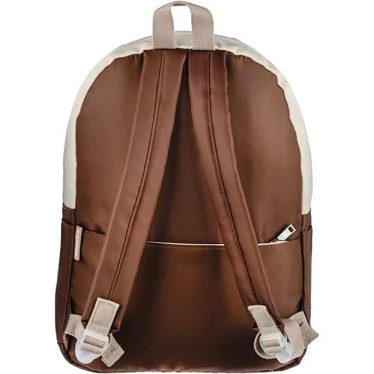 Рюкзак бежевый эмблема мишка