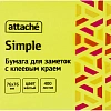 Стикеры Attache Simple куб 76х76, желтый неон 400 л