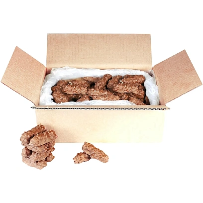 Вафли Яшкино глазированные молочным шоколадом с орехом и изюмом,2кг (ЯК300)