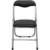 Стул складной  каркас серебр,обивка кожзам черный РС 04