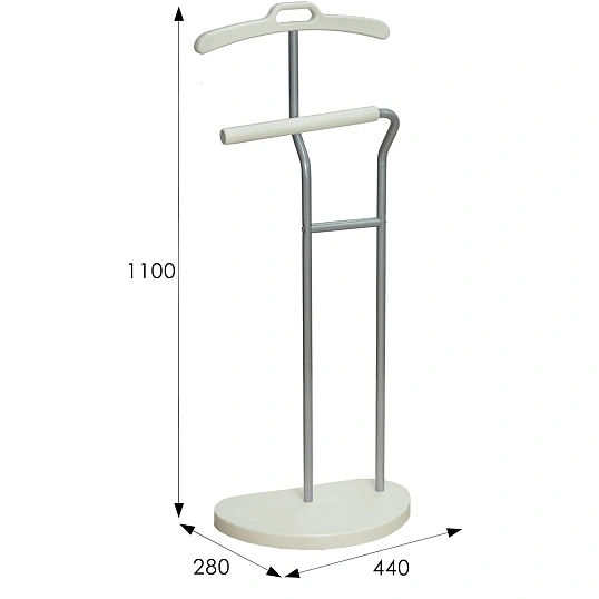 Вешалка ME_костюмная D10 металлик/слоновая кость