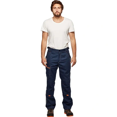 Брюки муж. л34-БР т.син/вас (р.56-58) 170-176 ( мод.БРЮ208)