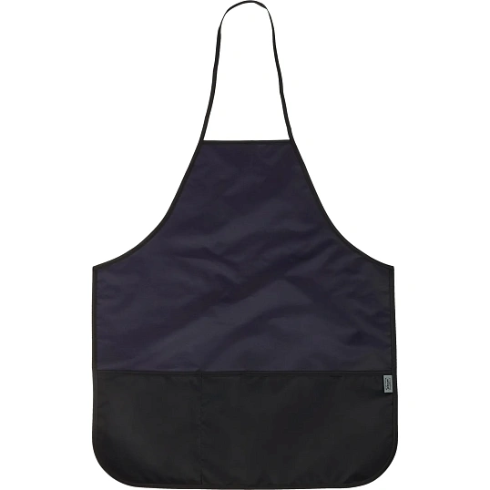 Фартук для труда Комус Класс 535x445 мм 2 кармана, нарукавн, Черный ФН 45