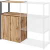 Полустеллаж для документов K-Loft  241H023 645х400х1068 дуб натур/черный