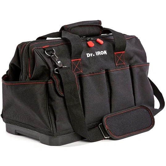Сумка для инструмента с ремнем, пластиковое дно 42х23,5х27 Dr.IRON(DR1025)