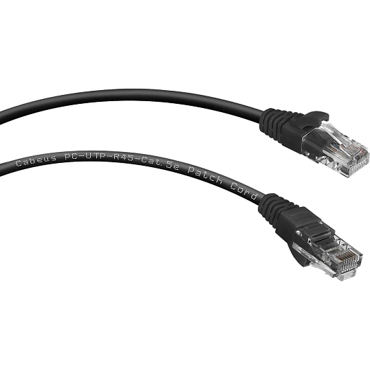 Патч-корд Cabeus PC-UTP-RJ45-CAT.5E-2M-BK черный