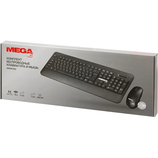Набор клавиатура+мышь ProMega jet WKMC002 USB WLS RT/1+1 АА/dpi1000/3кн/чер