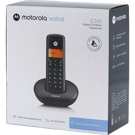 Радиотелефон DECT E201 (цвет Черный)