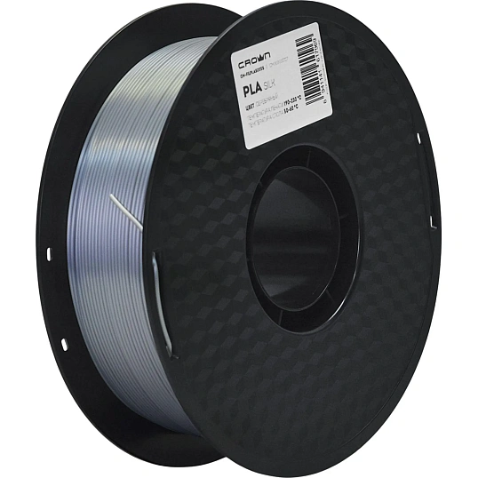 Пластик филамент Crown Micro CM-FILPLAS005S PLA Silk 1.75 1кг серебряный