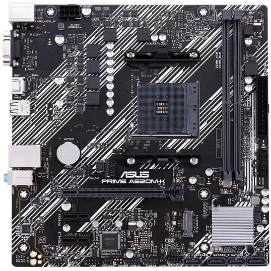 Материнская плата Asus PRIME A520M-K Soc-AM4 AMD 2xDDR4 mATX
