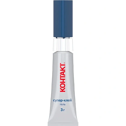 Клей универсальный Супер-клей КОНТАКТ гель, 3 г, арт. КМ 288 - 312 ГЛ