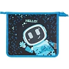 Папка для тетрадей Комус Класс Robot Hello син,А5, молния, пластик, ПТ-735