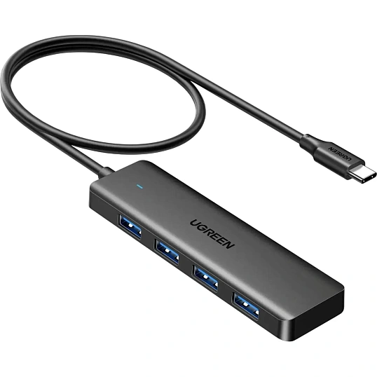 Разветвитель USB UGREEN CM219 (65258) 4Port USB-A 3.2,Gen1 Hub,с USB-C,черн