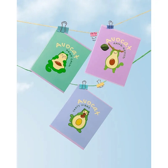 Тетрадь общая А5 48л Avocat син. ,клет,скреп, ВД-лак