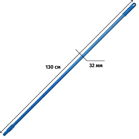 Рукоятка FBK эргономичная алюминиевая 1300мм,прорезиненная зеленая 29813-5
