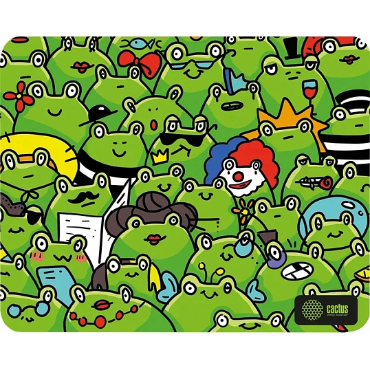 Коврик для мыши Cactus Frogs 300x250x3мм (CS-MP-D09M/CS-MPC-D09M)