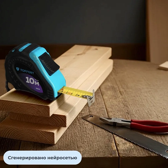 Рулетка 10мх25 мм с автостопом  TOPFORT Prof