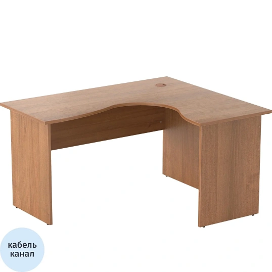 Стол эргономичный Easy One 22/22 правый (1400x1200x740мм) орех new